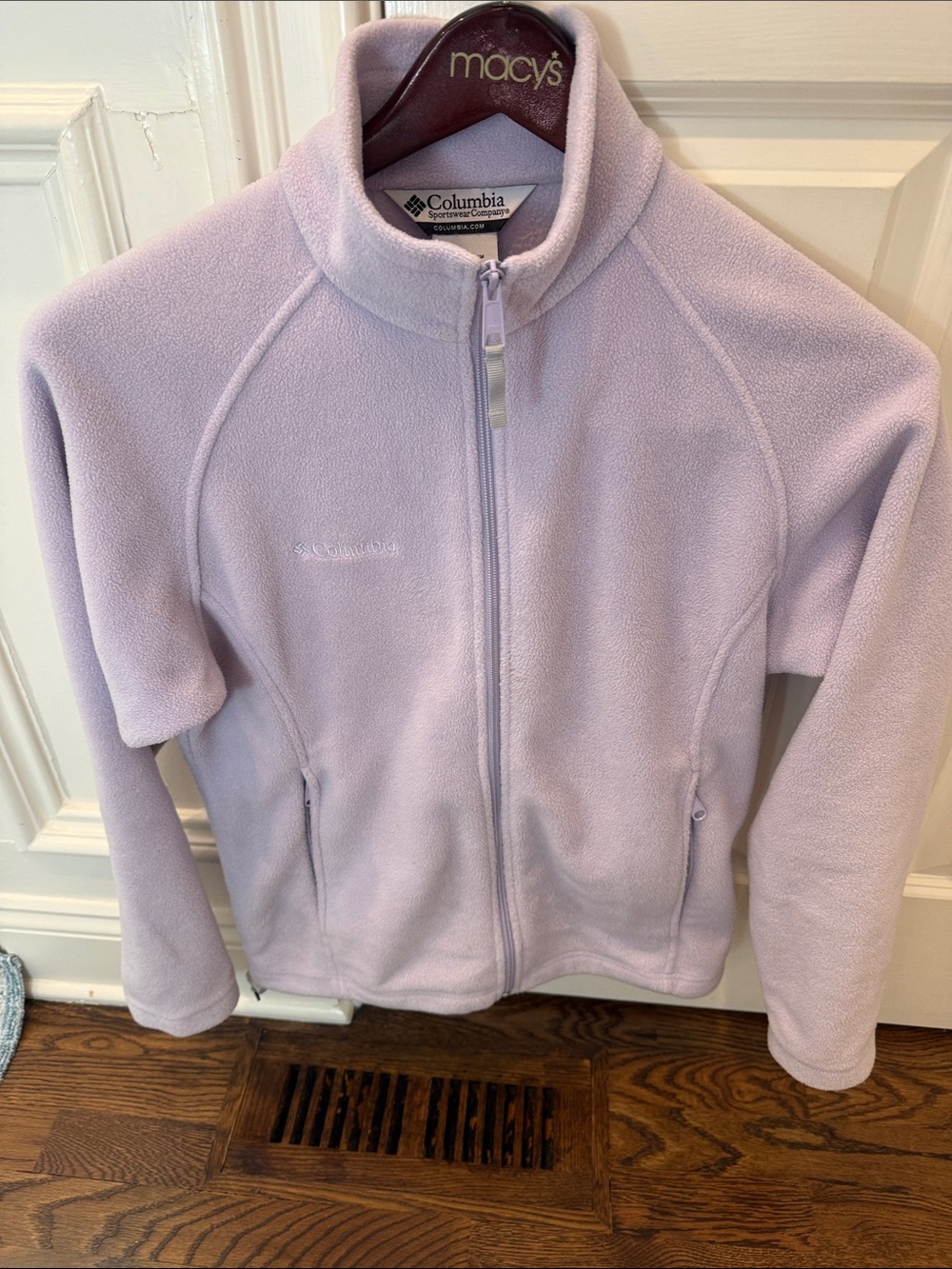 Columbia womens Lavender Full-Zip Puffer-Style Fleece Jacket